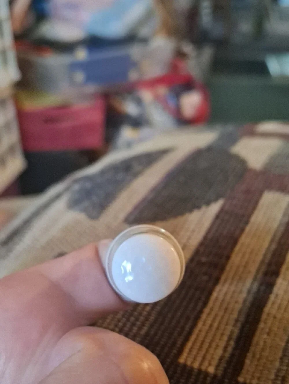 Porcelain Floral Thimble with Gold Band
